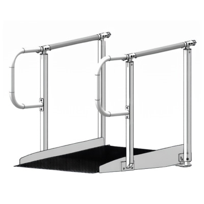 QRamp adjustable support legs for leveling on uneven ground